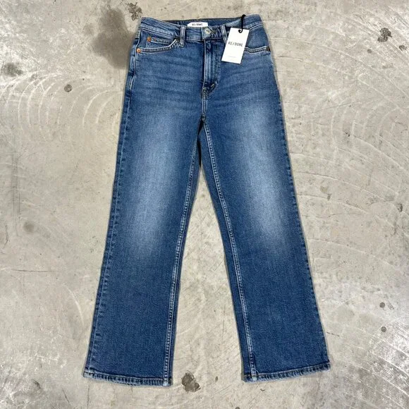 $275 NWT RE/DONE 70s CROP BOOT JEANS SZ 25